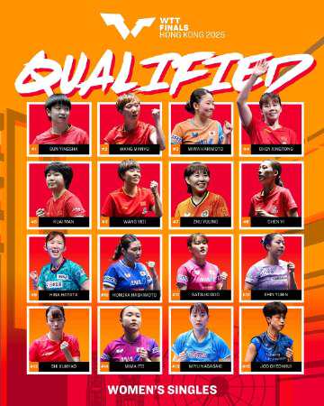 国乒11员大将锁定WTT总决赛席位,香港红磡将上演巅峰对决